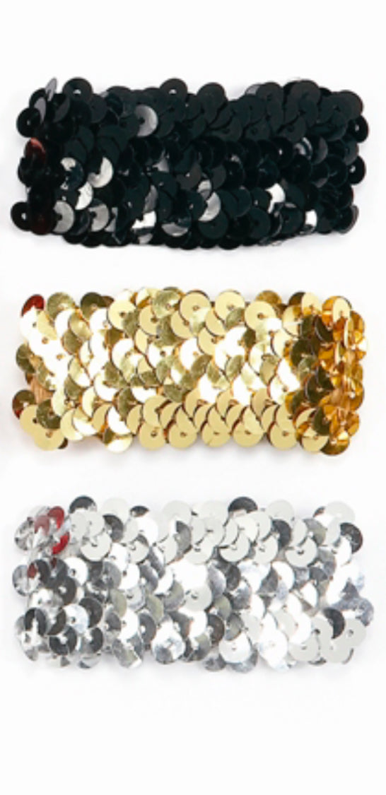 Dasha Sequin Wristband Cuffs