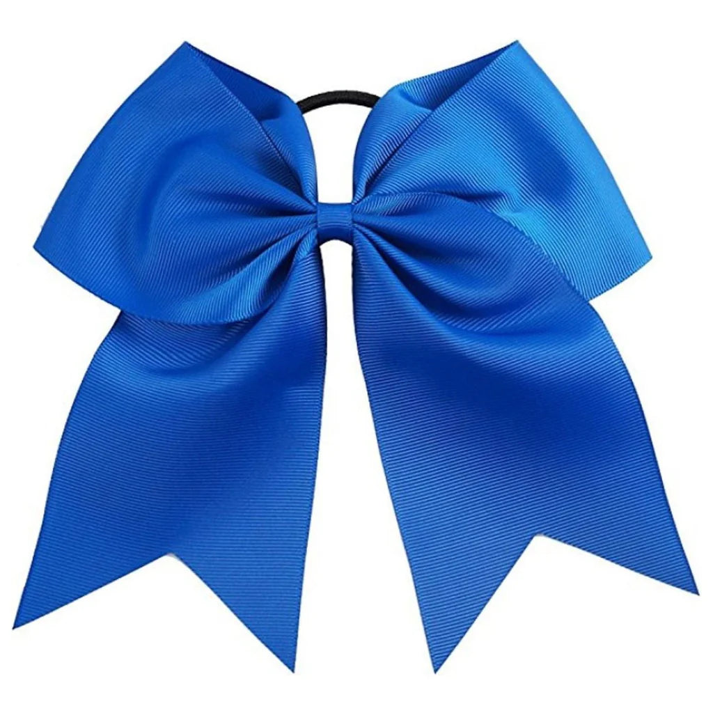 Kenz Laurenz 7” Large Plain Hair Bow w/Ponytail Holder
