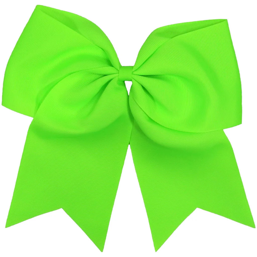 Kenz Laurenz 7” Large Plain Hair Bow w/Ponytail Holder