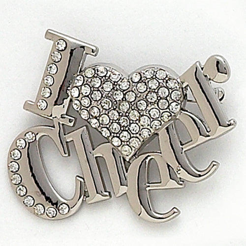 Dasha I Love Cheer Rhinestone Pin (2 FOR $12)