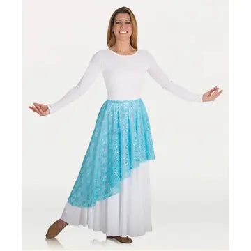 Body Wrappers Lace Assymetrical Skirt