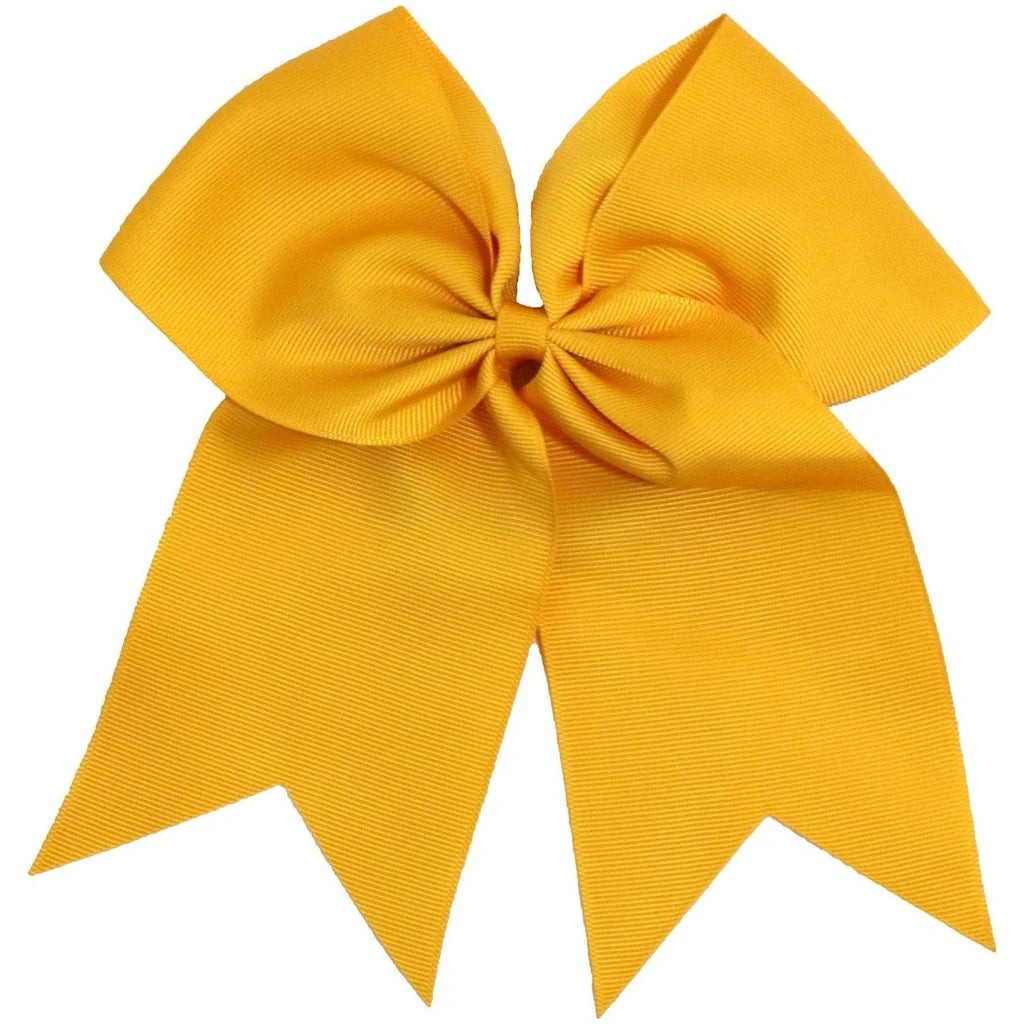 Kenz Laurenz 7” Large Plain Hair Bow w/Ponytail Holder