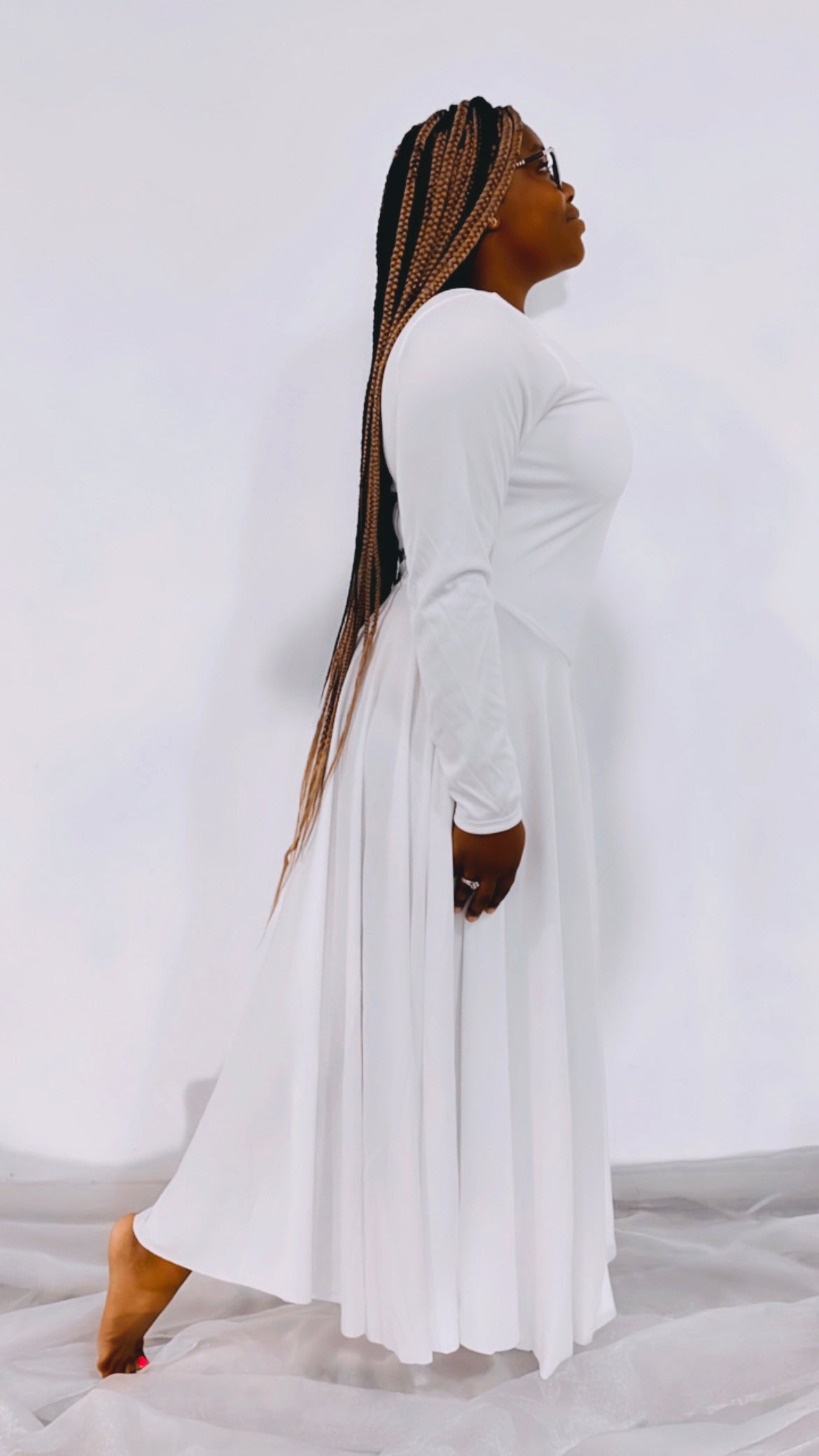 Body Wrappers Loose Fit Long Sleeve Dress