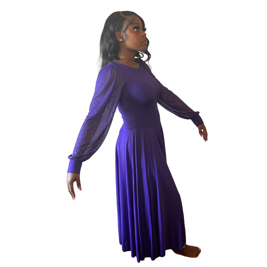 Body Wrappers Adult Twinkle Praise Solid Dress
