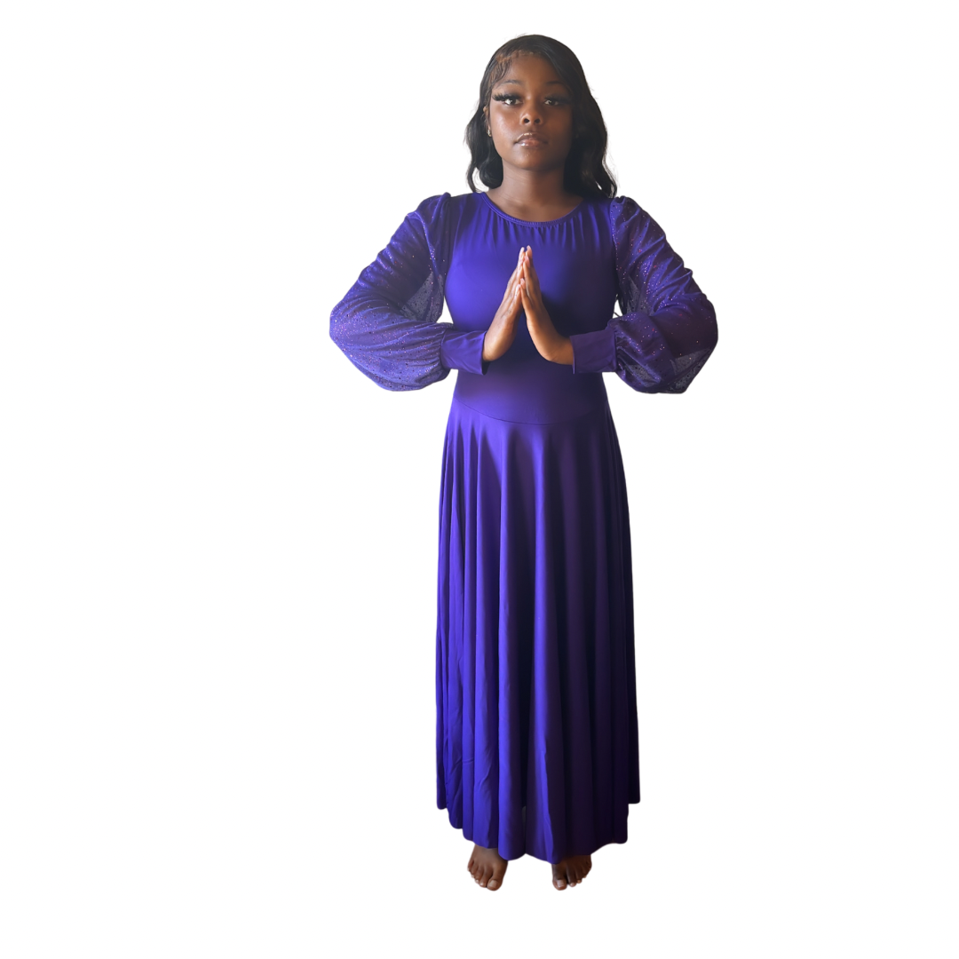 Body Wrappers Adult Twinkle Praise Solid Dress
