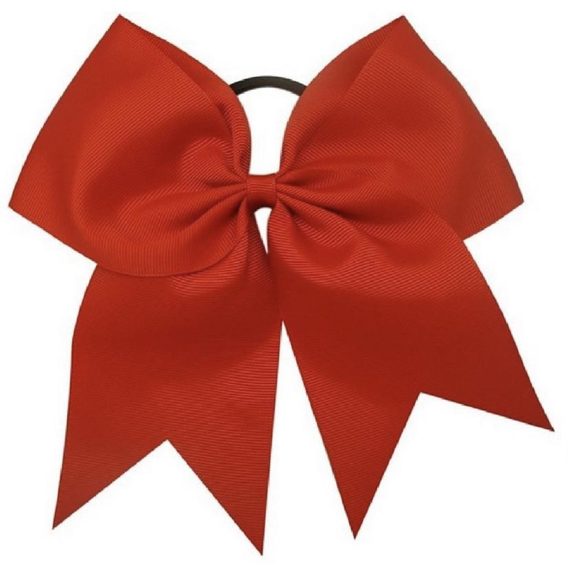 Kenz Laurenz 7” Large Plain Hair Bow w/Ponytail Holder