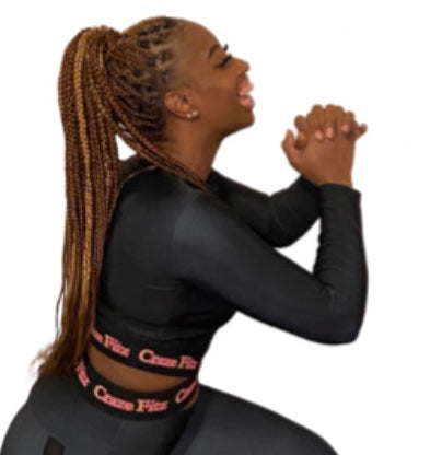 CRAZE FITZ Banded Long Sleeve Crop Top