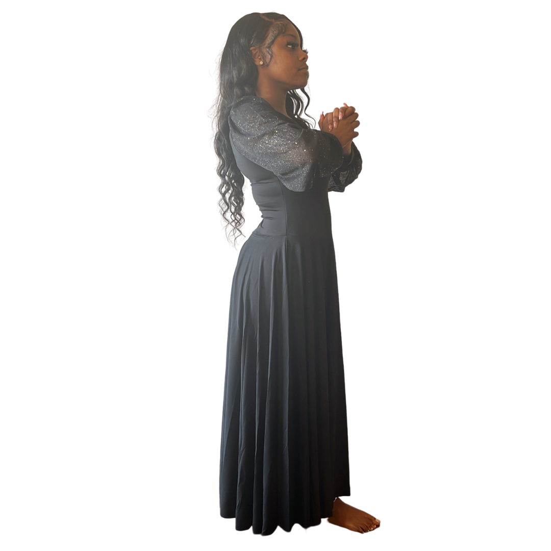 Body Wrappers Adult Twinkle Praise Solid Dress