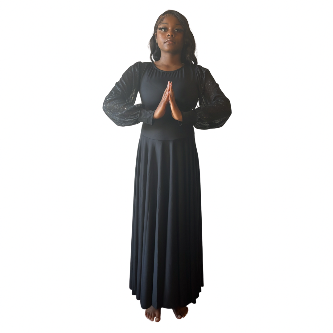 Body Wrappers Adult Twinkle Praise Solid Dress