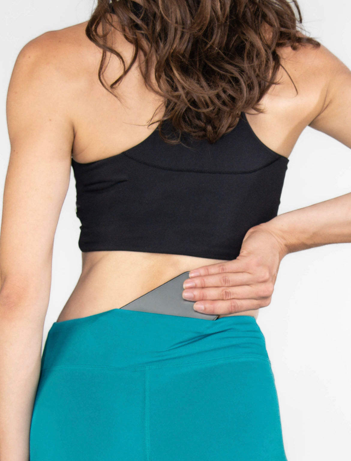 CZJ Women Recycled Poly Criss Cross Waist Band Legging w/ Back Pocket
