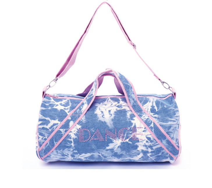 Dasha Denim Duffel Bag with Stones