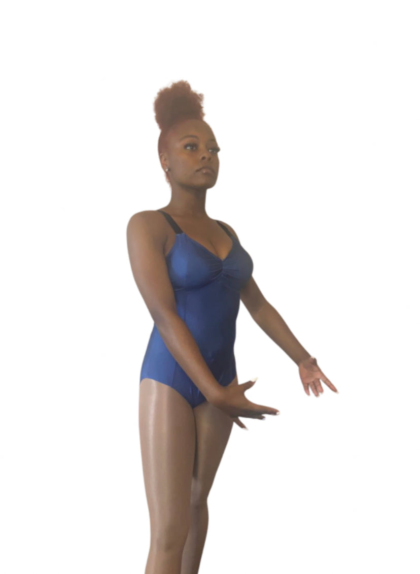 DanzNmotion Keep Your Form II Denim Leotard