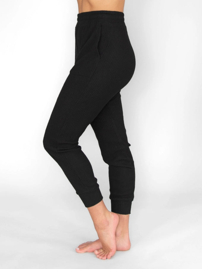 CZJ Women Waffle Warm-up Jogger