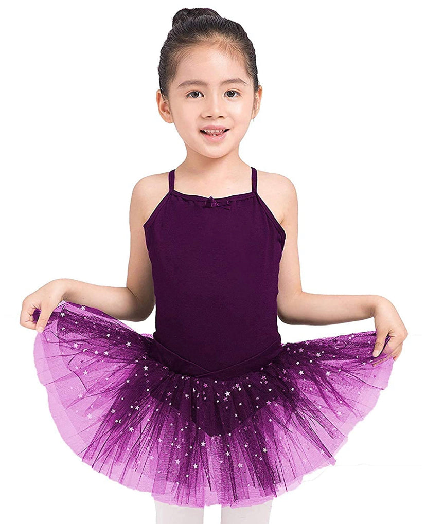 Purple Skirted Leotard Camisole Dress