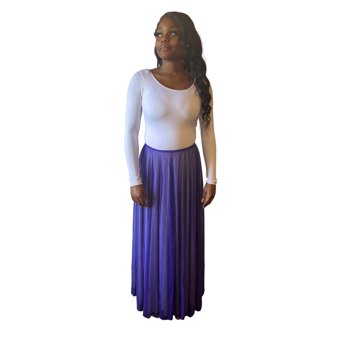 Purple Chiffon Skirt