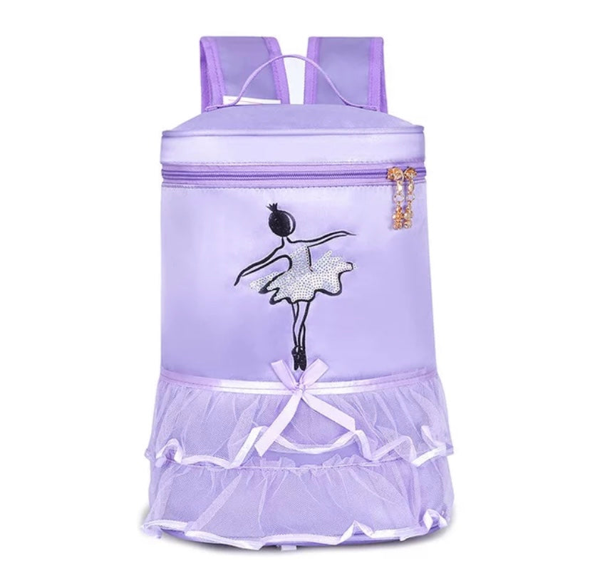Lilac Fancy Tutu Dress Backpack Dance Bag